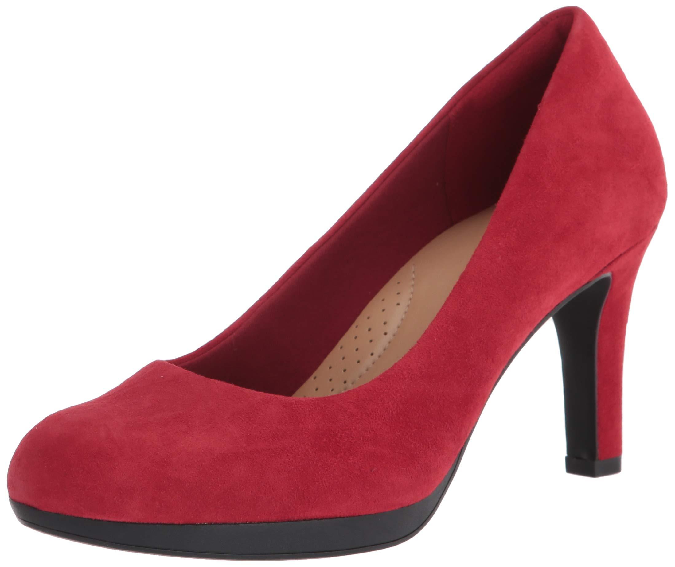 Clarks Leather Adriel Viola Pump in Red Suede (Black) Save 35 Lyst