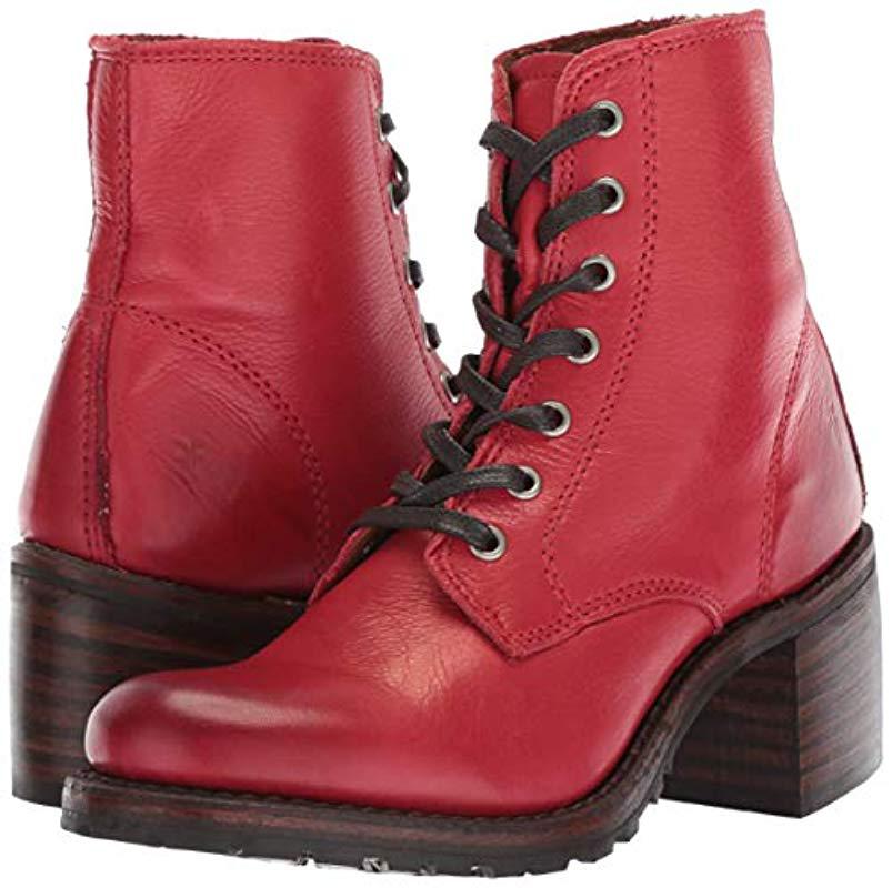 frye burnt red boots