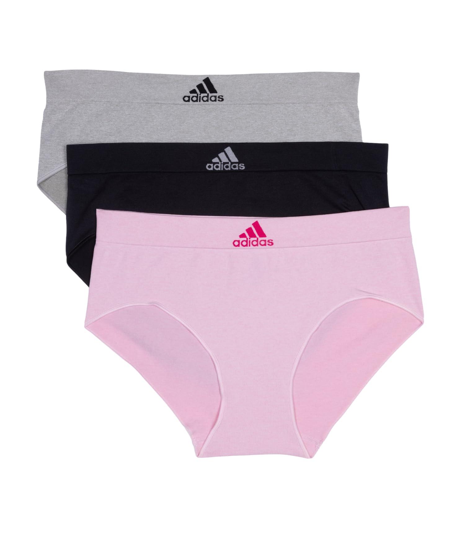 adidas Seamless Brief Panties 3-pack in Pink | Lyst