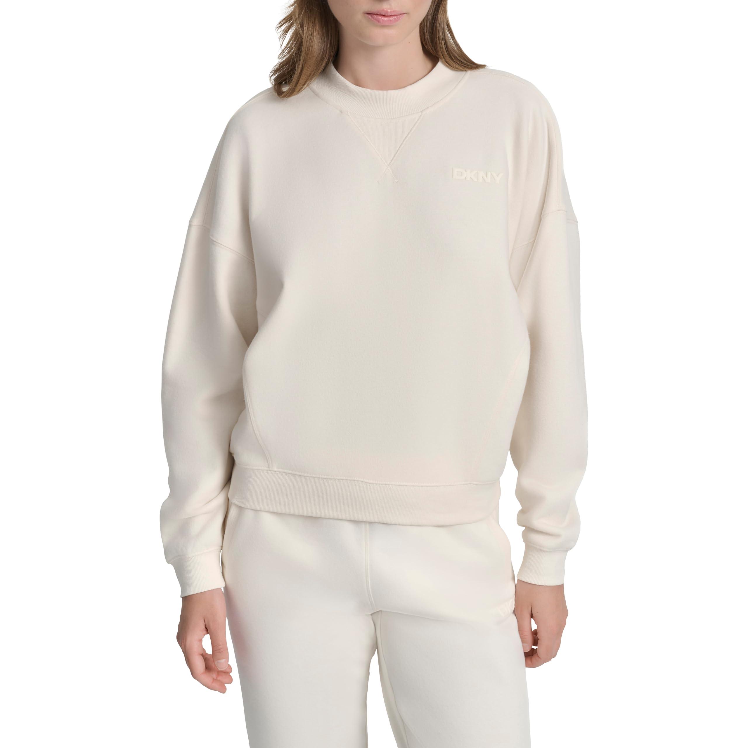 スウェット・トレーナー DKNY / NYLON POCKET CREW NECK SWEAT BEIGE BIG SIZE WOMEN'S SWEATERS & TOPS | DKNY
