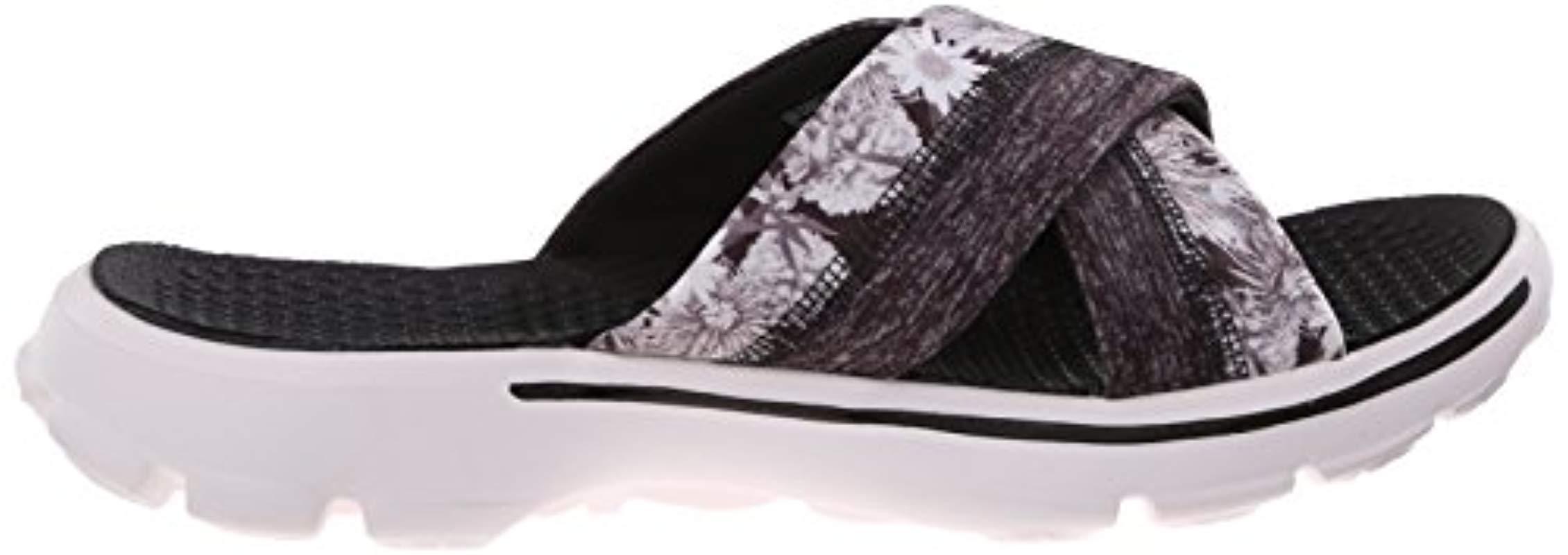 skechers women's performance go walk fiji flip flop