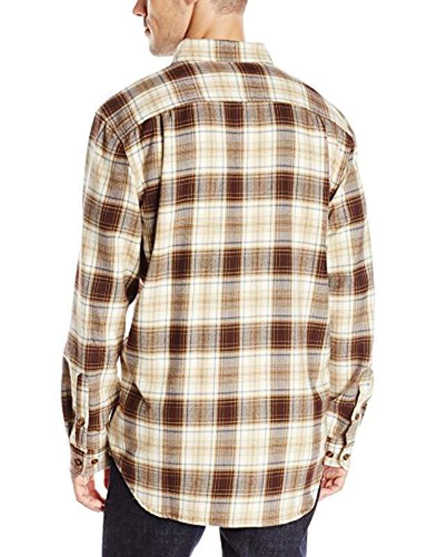 Carhartt Flannel Trumbull Plaid Shirt in Dark Brown (Brown) for Men - Lyst