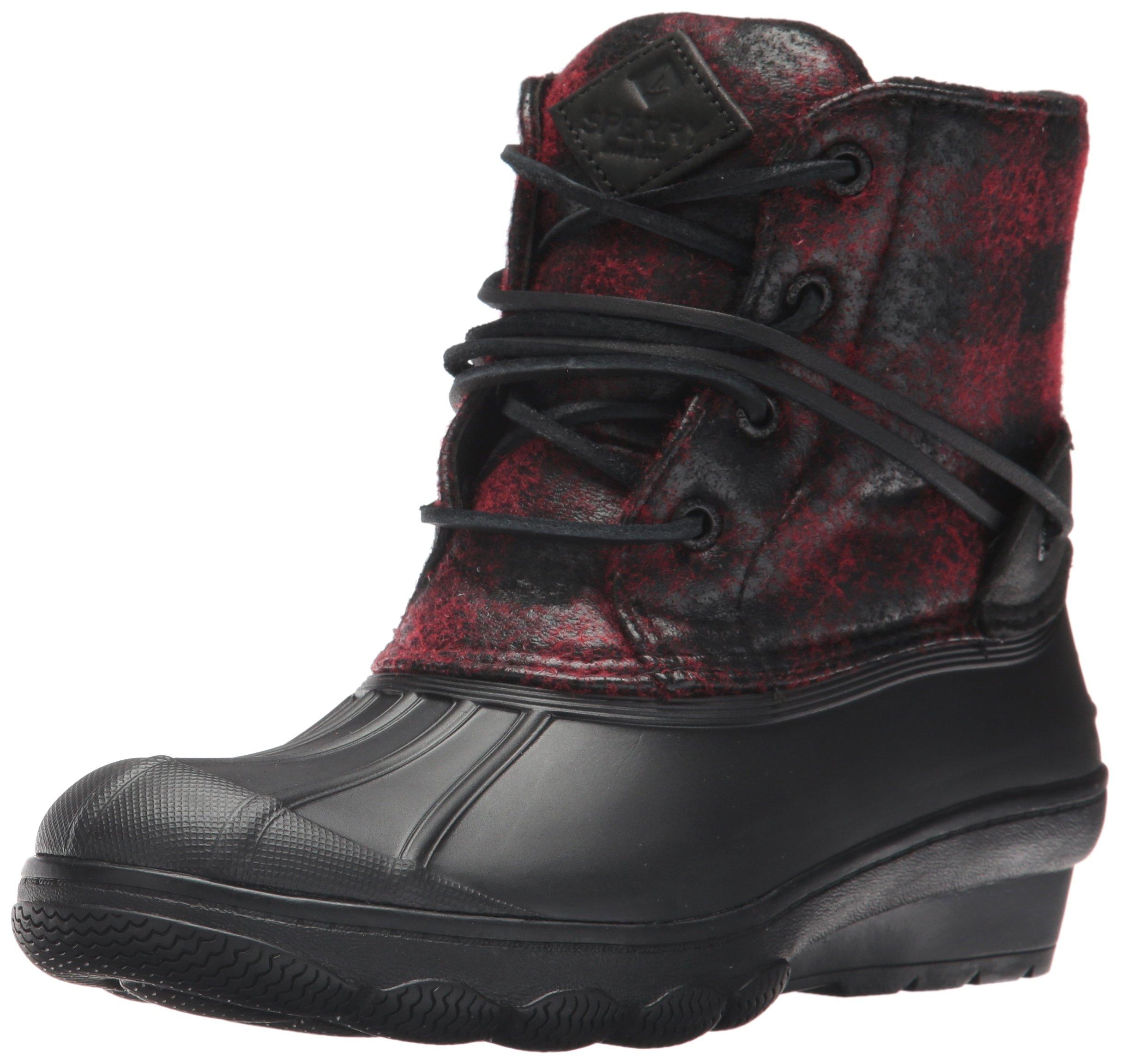 sperry women's saltwater wedge tide wool rain boot