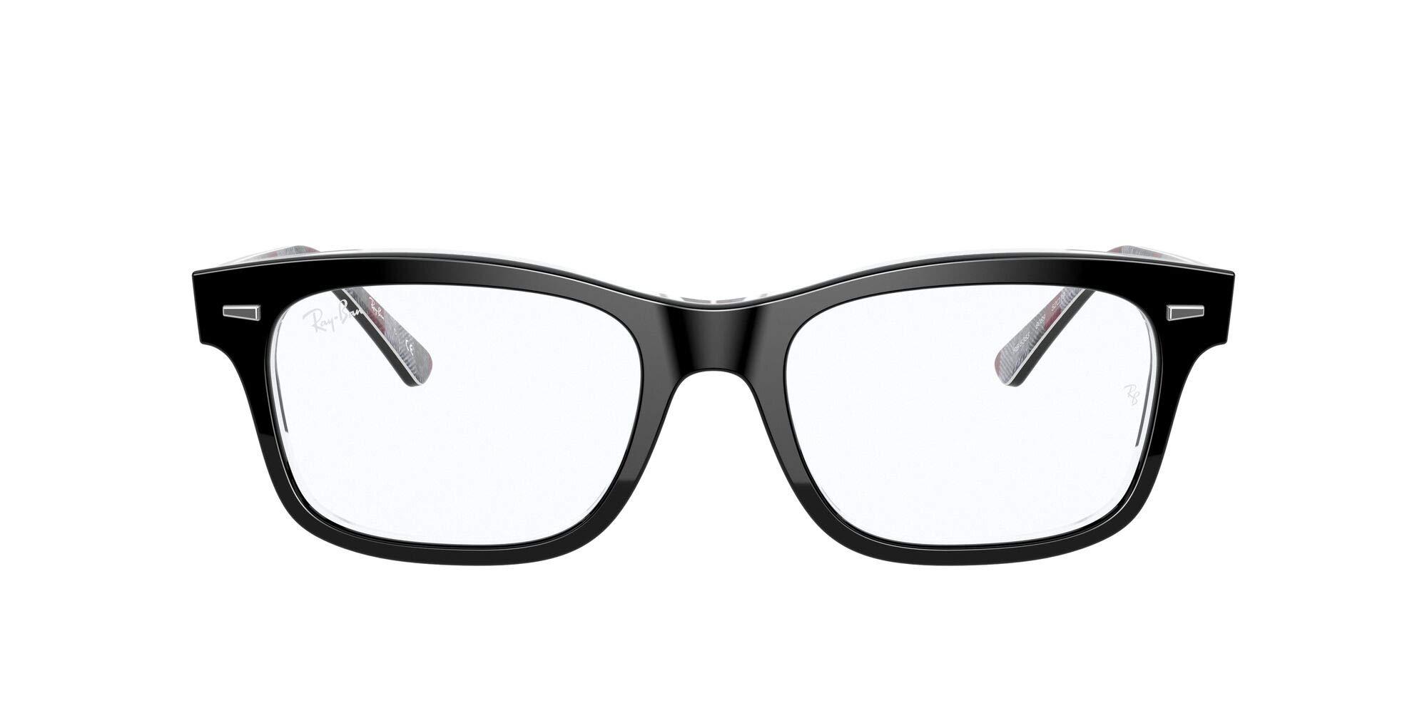 RayBan Rx5383 Rectangular Prescription Eyeglass Frames in Black for