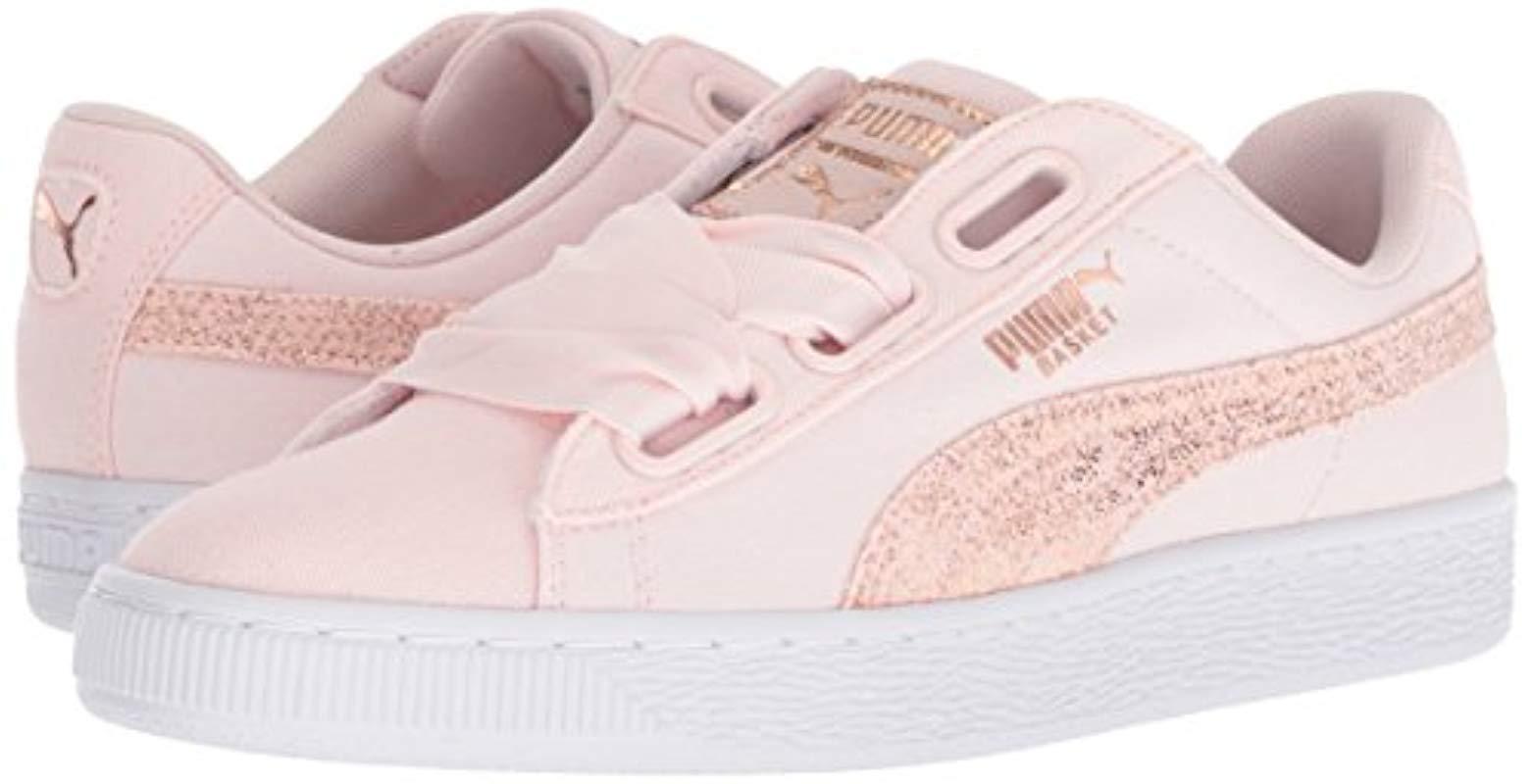 puma basket heart rose gold puma basket heart rose gold
