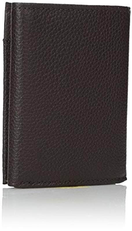 Nike Leather Pebble Trifold Wallet in Brown for Men - Lyst