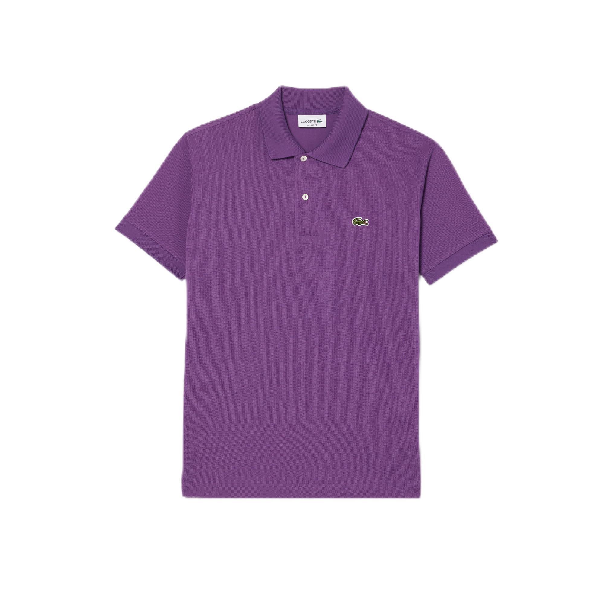 Lacoste Short Sleeved Ribbed Collar Shirt in Purple for Men Lyst