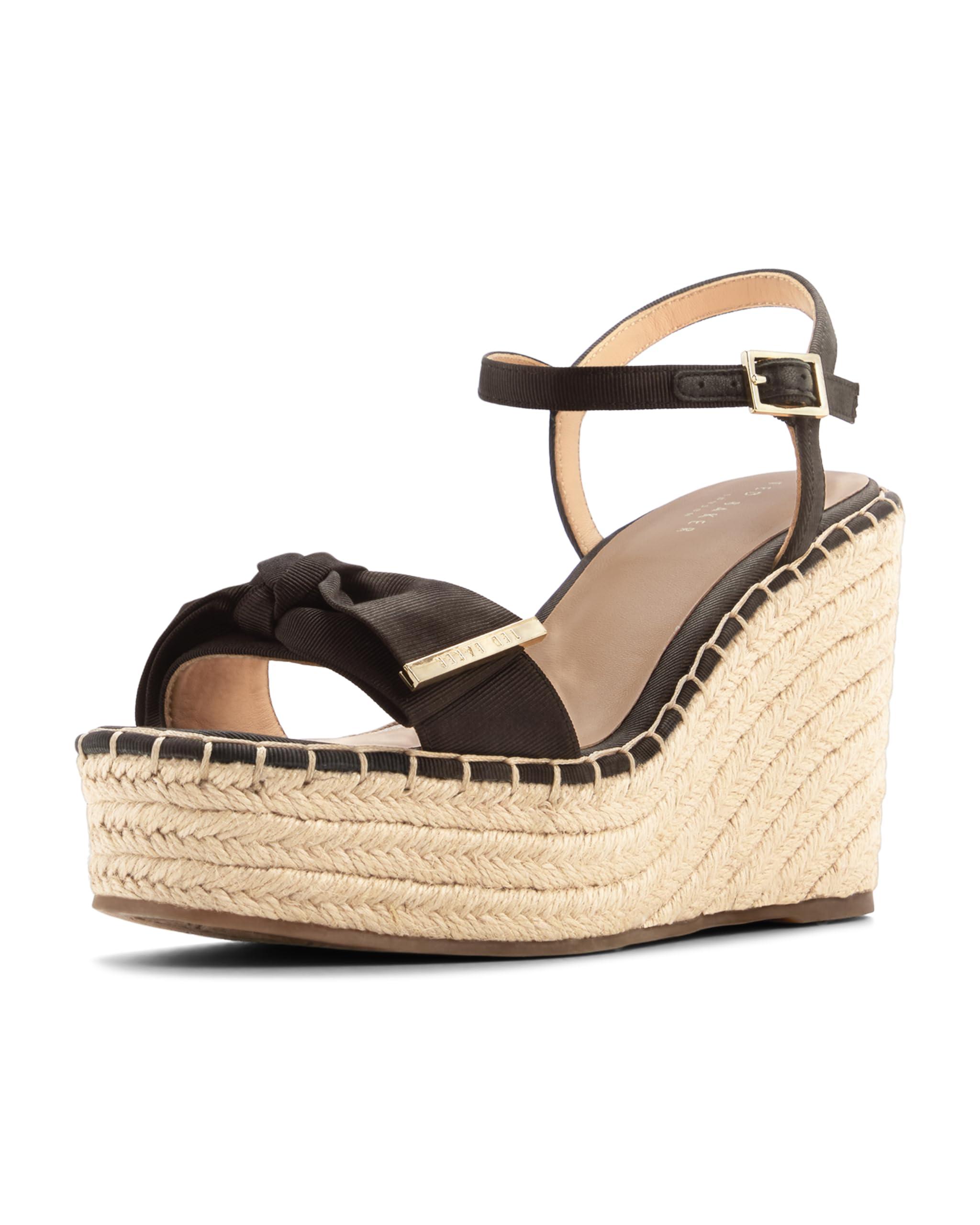 Ted Baker Sandals Store Online Shopping - Womens Cayena Strappy Geometric Heeled Sandals Black
