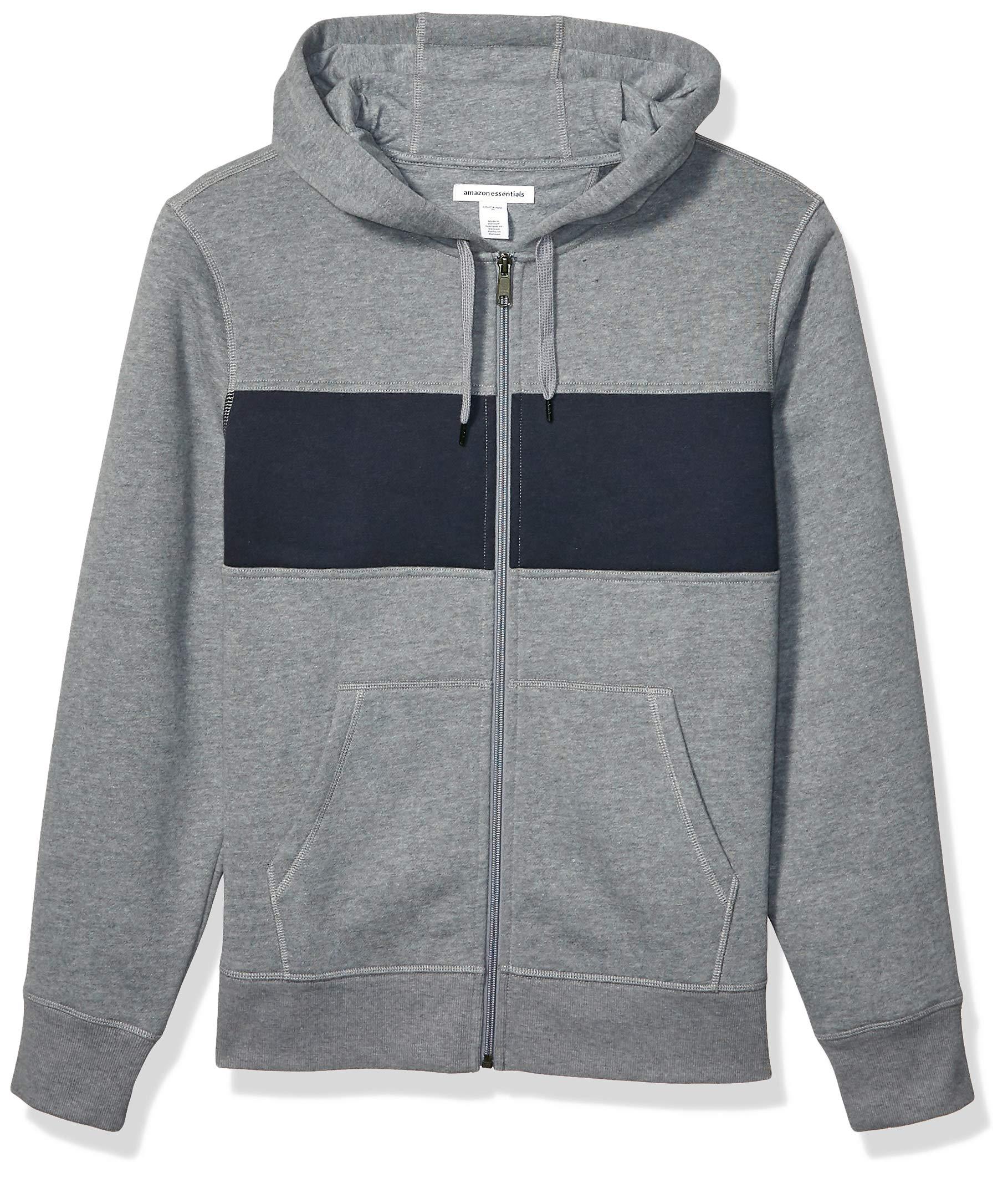 Amazon Essentials Full-zip Hooded Fleece Sweatshirt in Light Grey ...