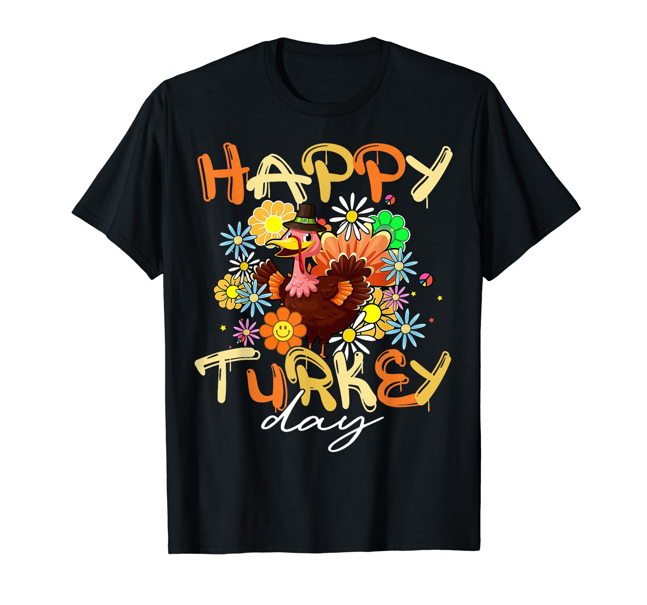 Caterpillar Happy Turkey Day Autumn Fall Retro Groovy Thanksgiving T-shirt  in Black | Lyst