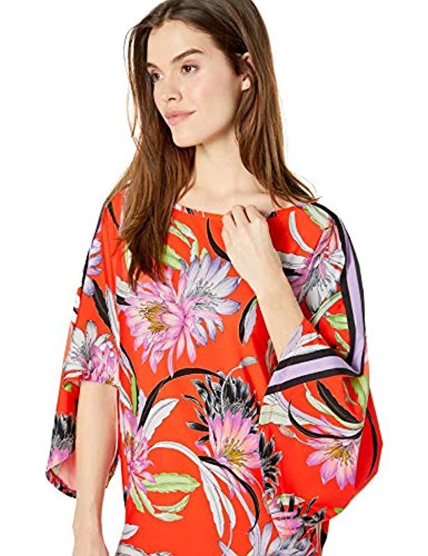 Trina Turk Boat Neck Kimono Sleeve Swimwear Cover Up - Save 35% - Lyst