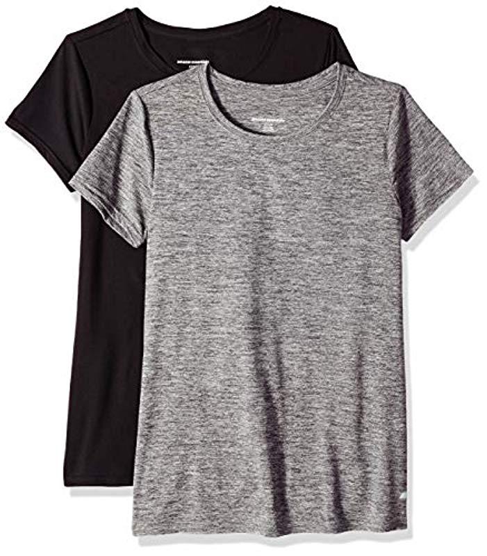 Lyst - Amazon Essentials 2-pack Tech Stretch Short-sleeve Crewneck T-shirt in Black
