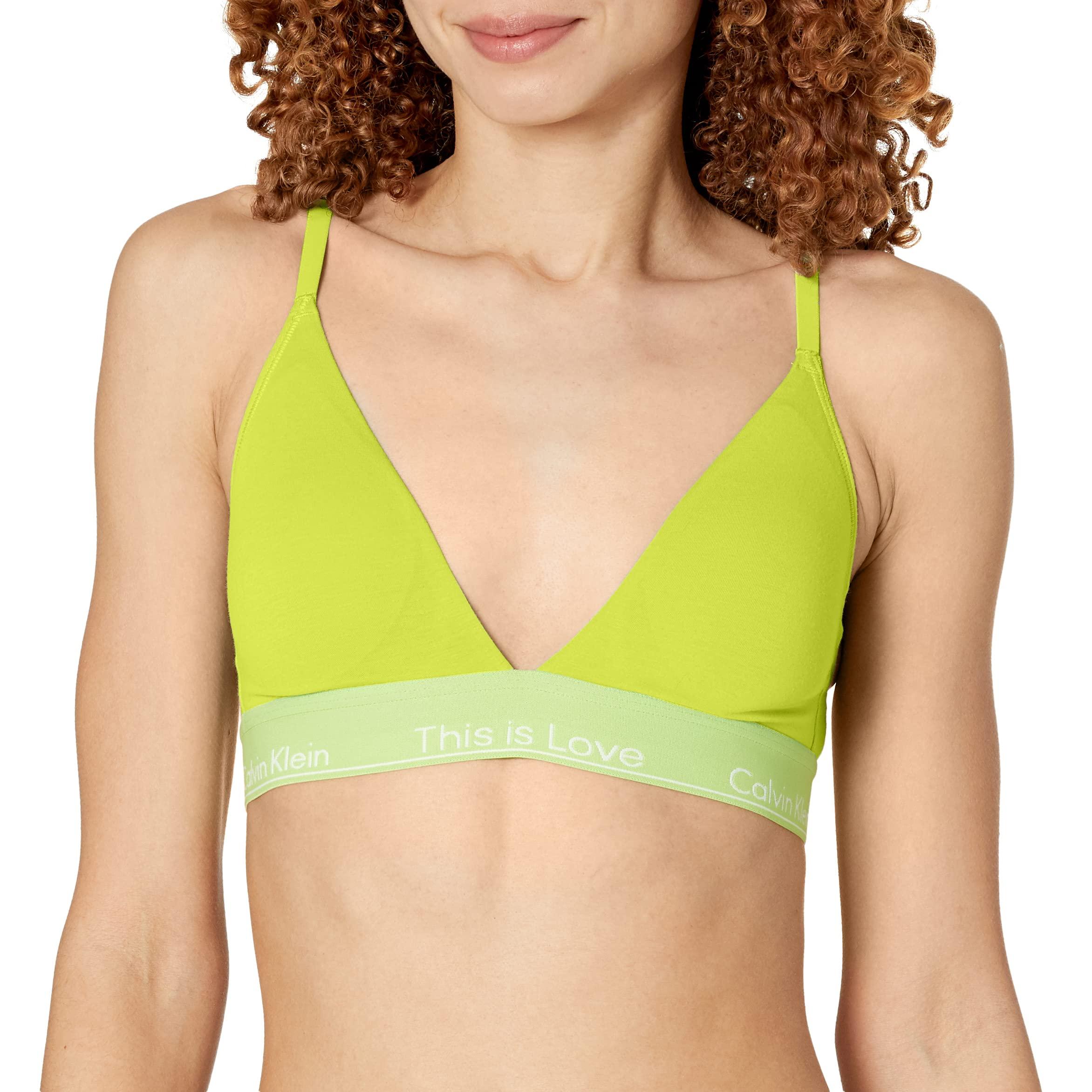 Calvin Klein This Is Love Lightly Lined Triangle Bra in Green | Lyst