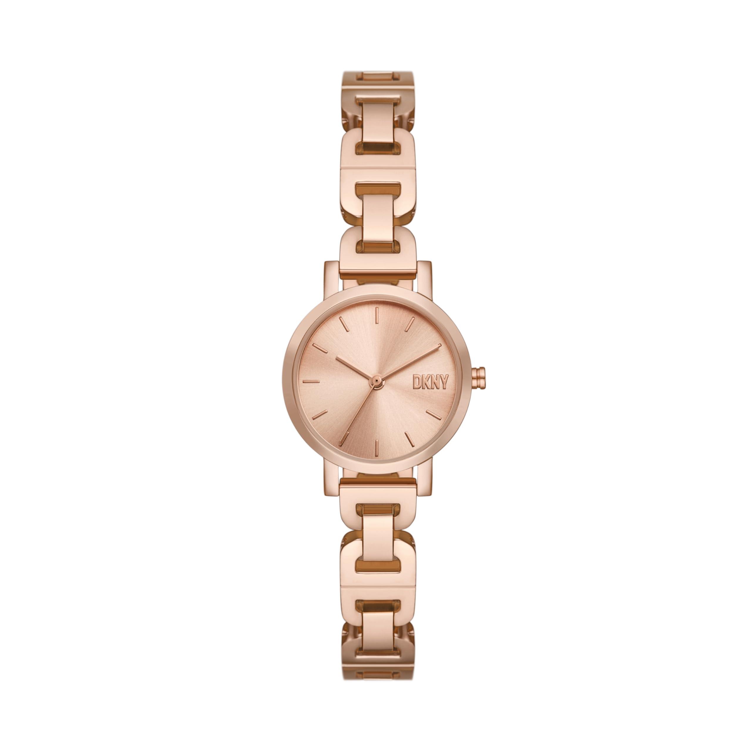 DKNY Soho Threehand Rose Goldtone Stainless Steel Bracelet Dress