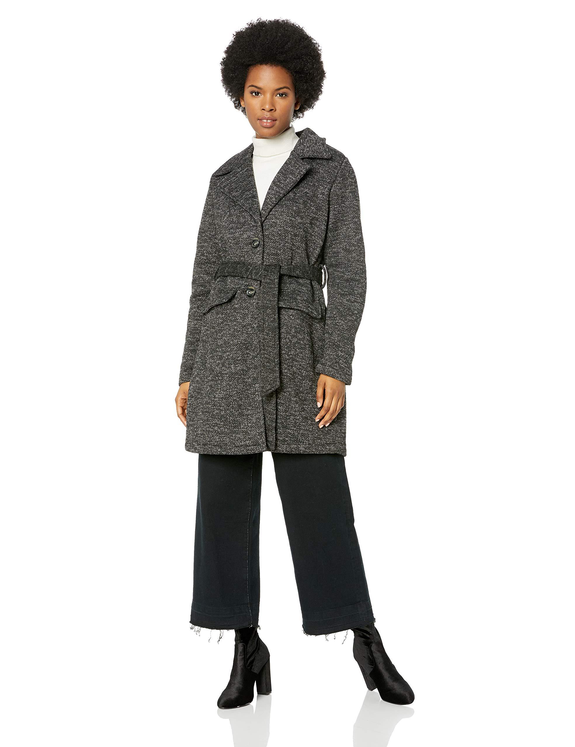 Madden Girl Womens Fleece Wrap Coat 