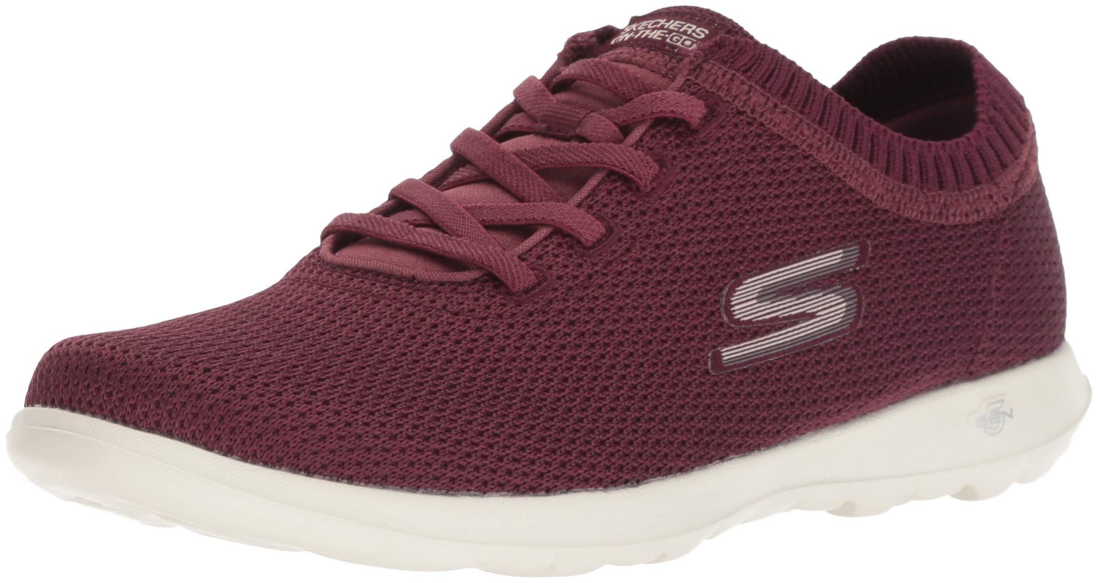 Burgundy skechers slip on Clearance