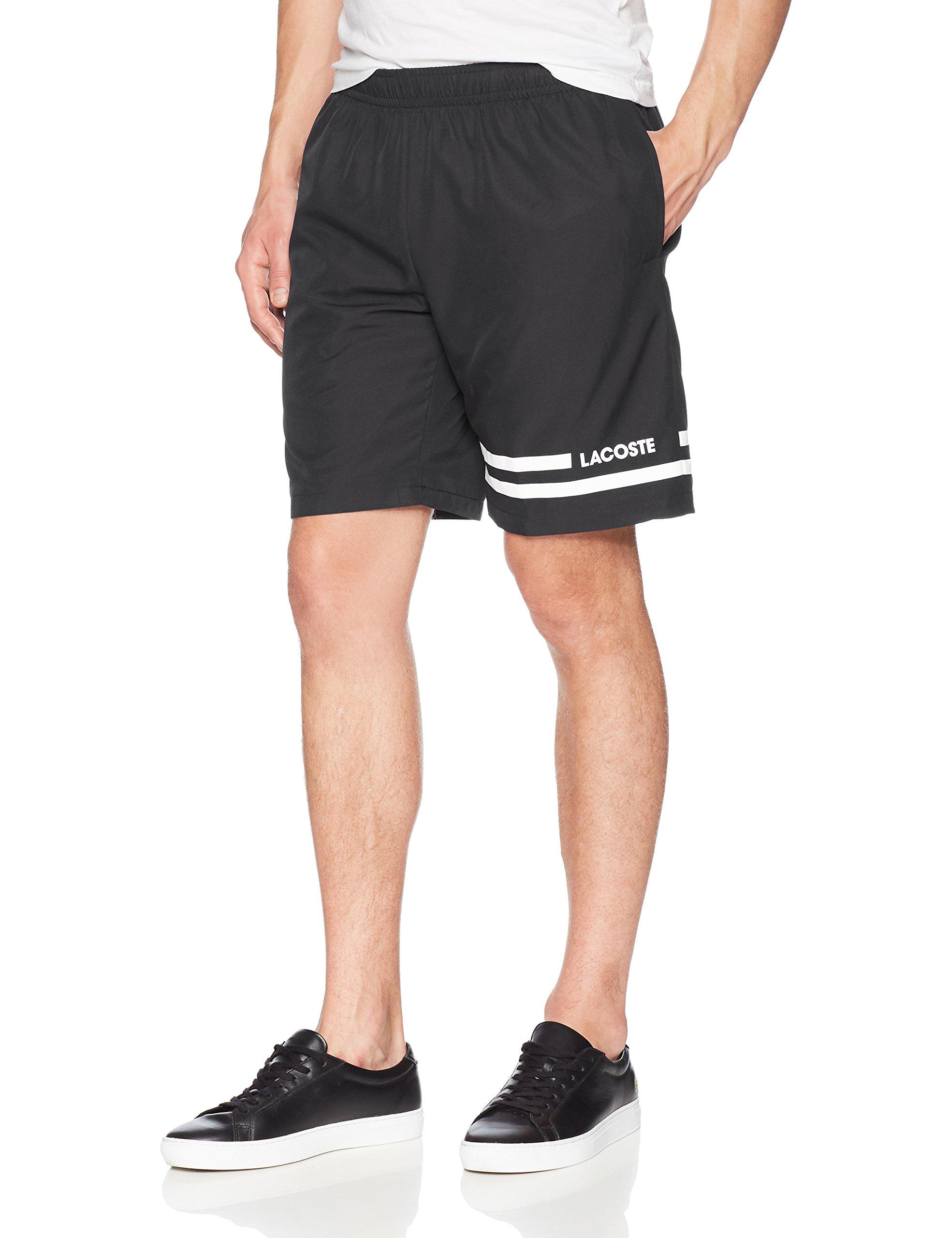 lacoste woven shorts