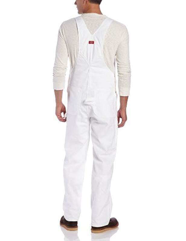 Dickies Cotton Painters Bib Overall in White for Men Lyst