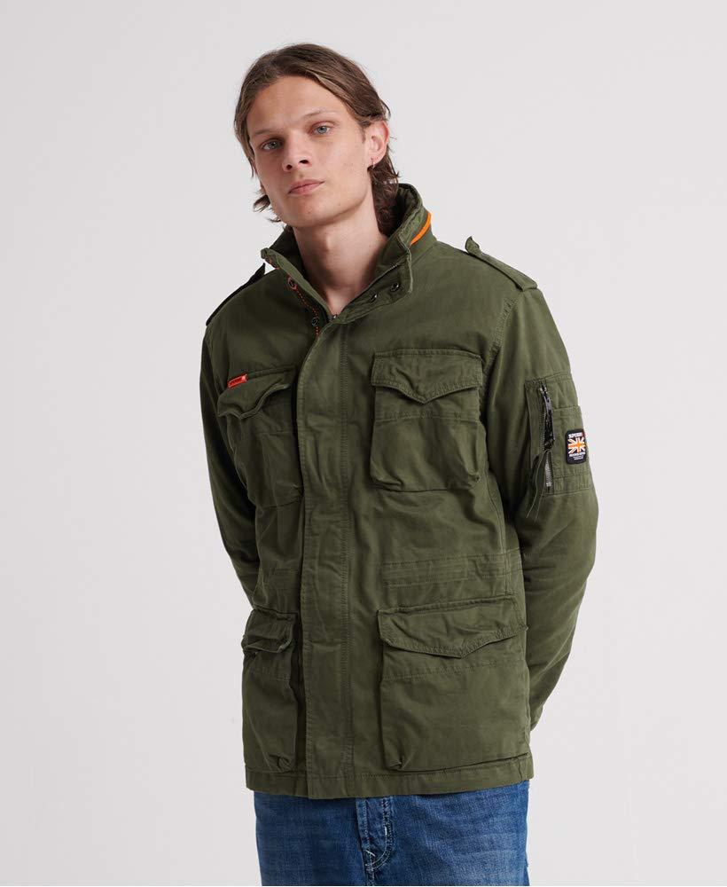 Superdry Leather Rookie Field Jacket in Green for Men | Lyst