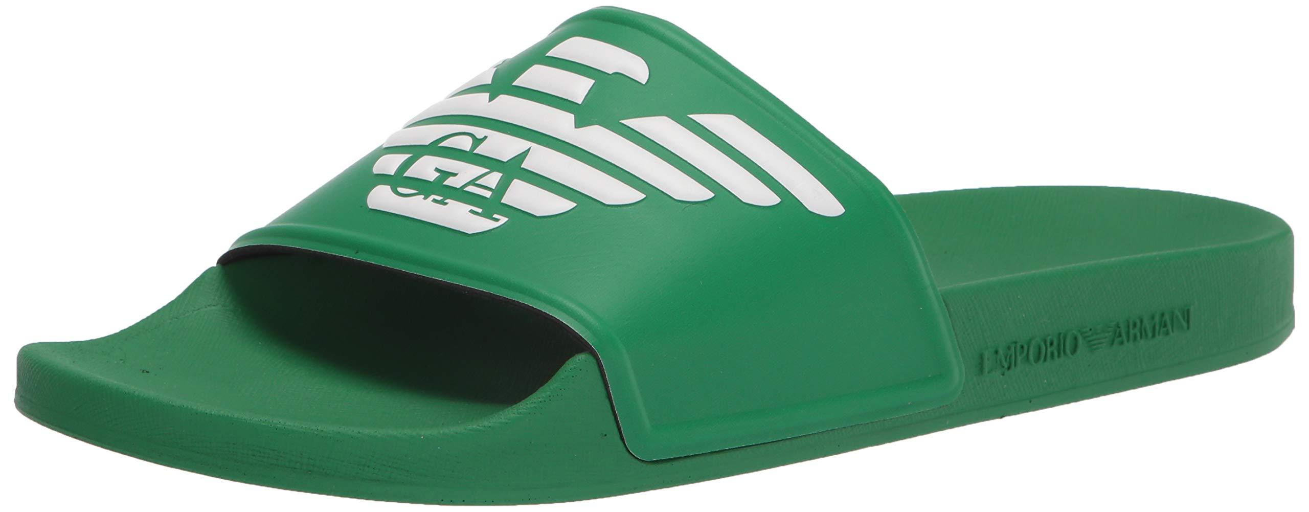 Emporio Armani Slide Sandal in Green for Men Lyst