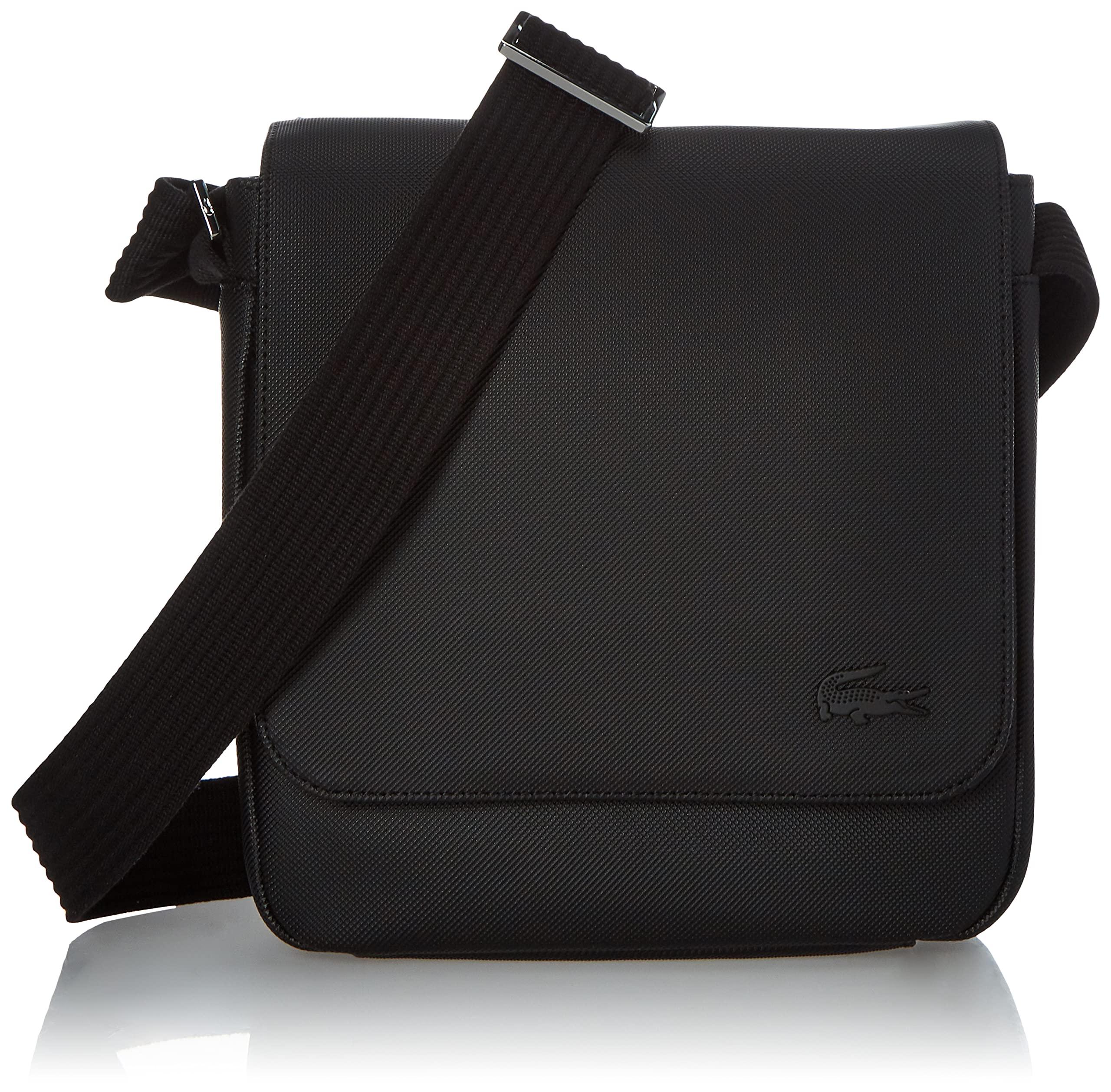 Lacoste Nh2341hc Flap Crossover Bag Messenger Bags in Black for Men | Lyst