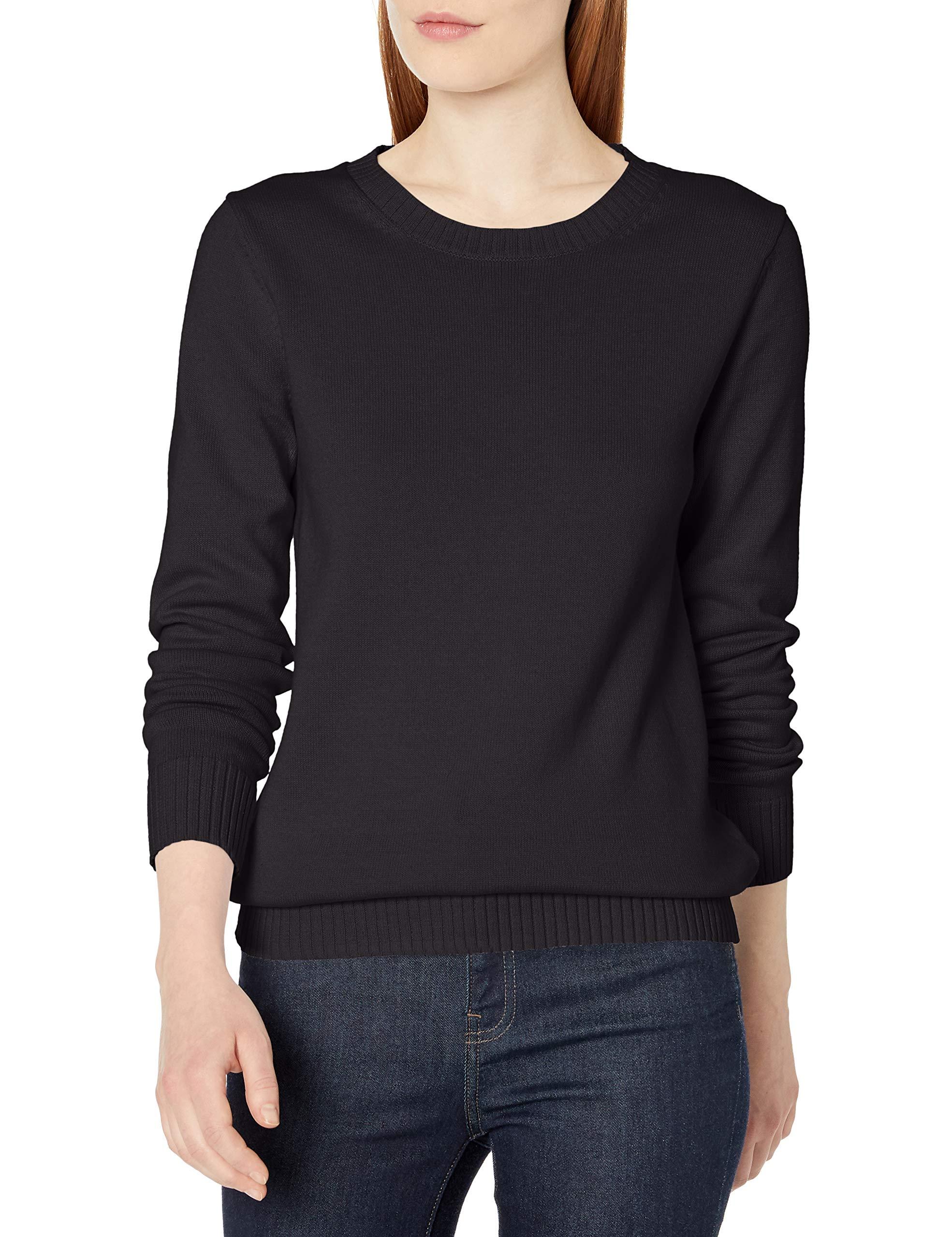 Amazon Essentials 100 Cotton Crewneck Sweater in Black Lyst