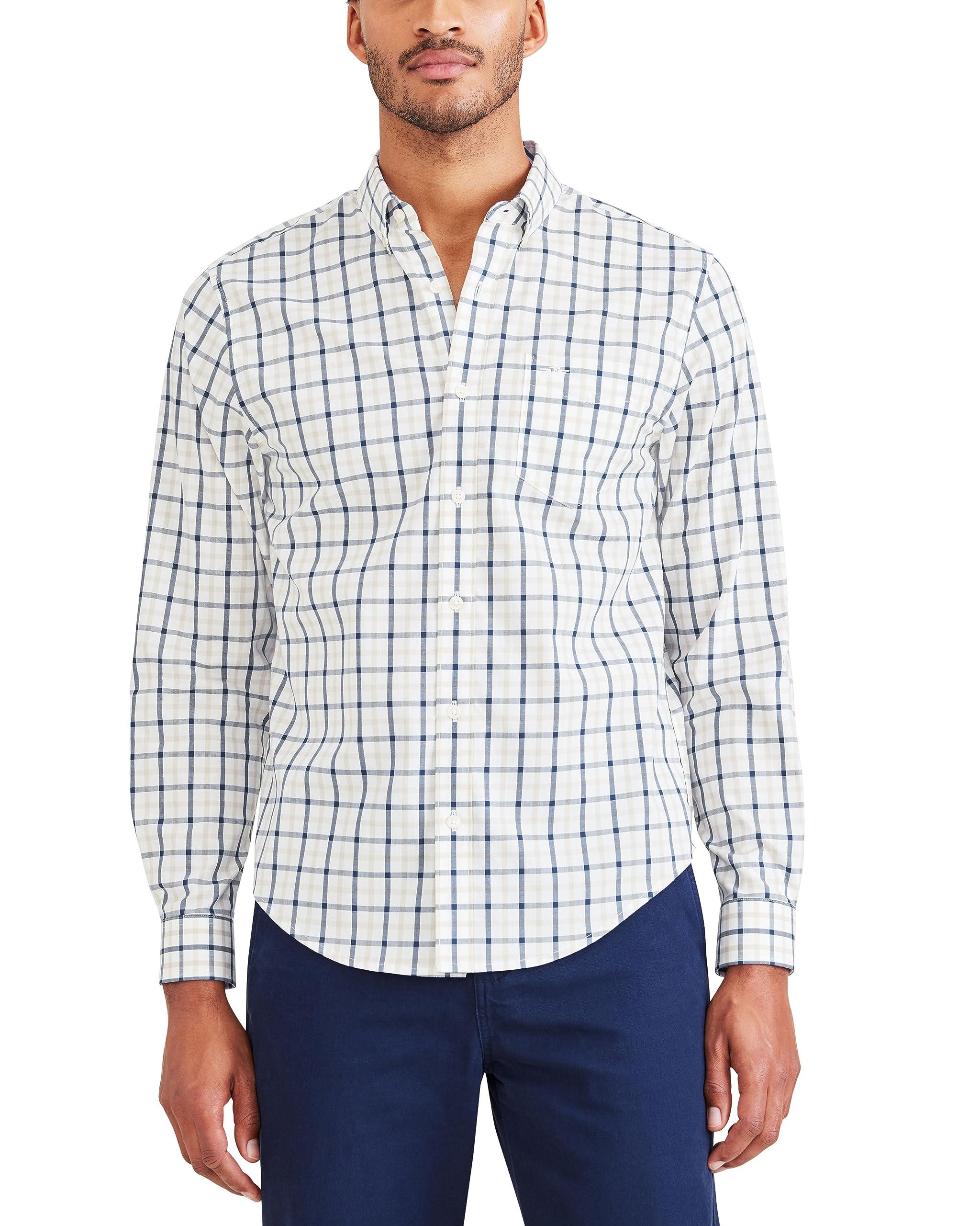 Dockers Classic Fit Long Sleeve Signature Iron Free Shirt With Stain