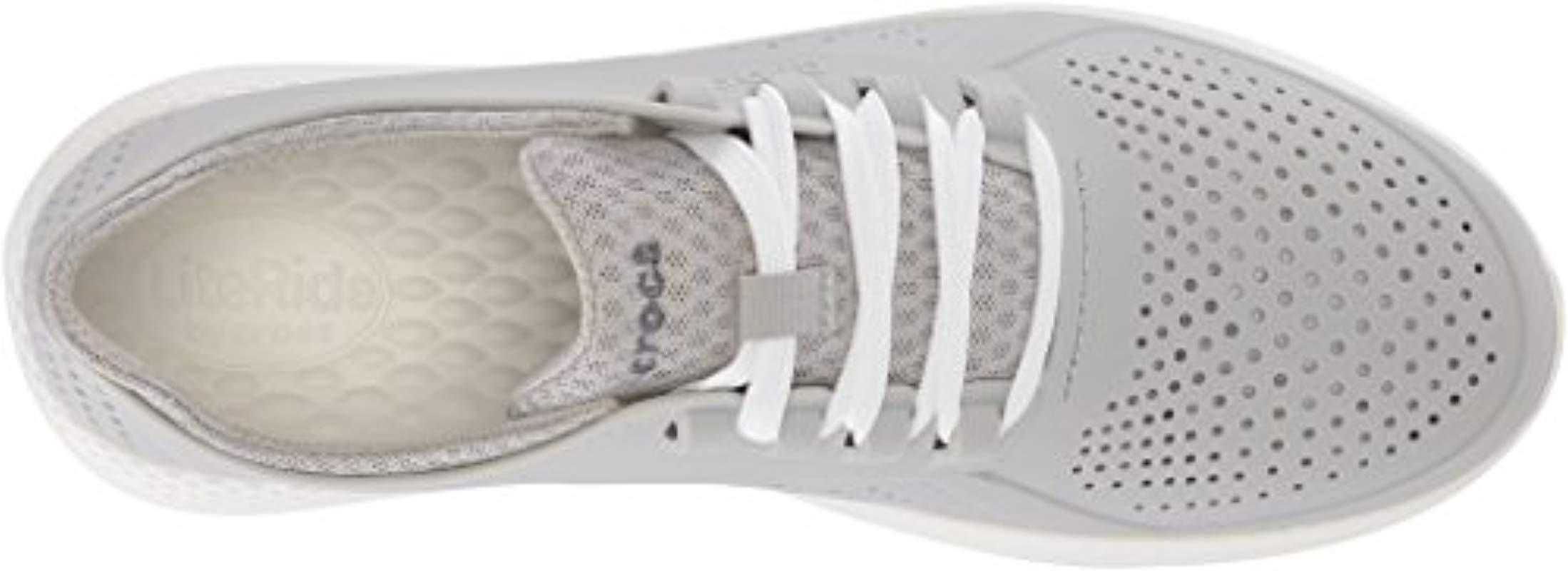 Crocs Literide Pacer Lace Up Sneaker in White for Men Lyst