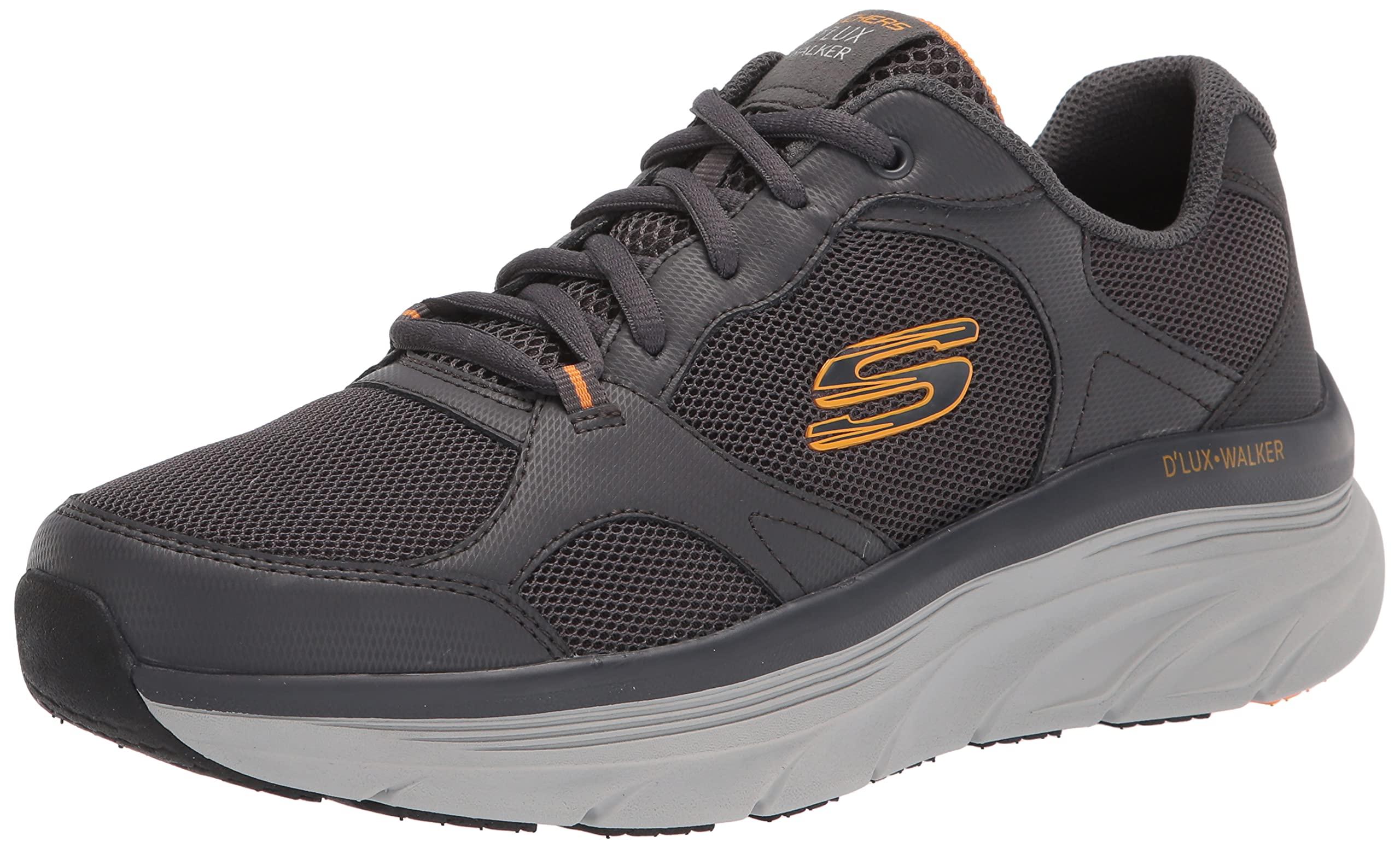 Skechers D'lux Walker Mainstream Oxford in Charcoal/Orange (Gray) for Men -  Save 30% - Lyst