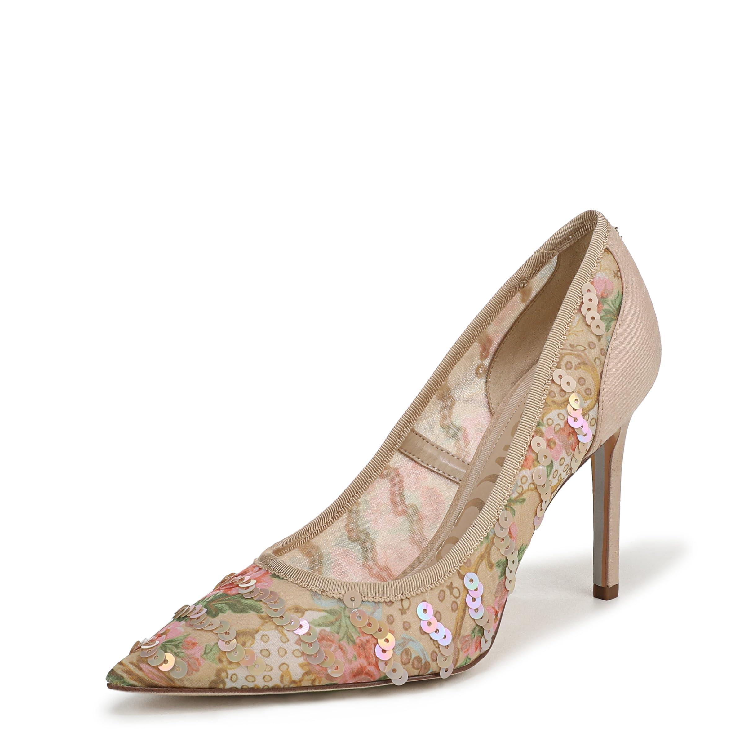 Sam Edelman Women's Hazel Pump - Grey Tweed Multi, Stiletto Heel, Padded Sock, Size 7 - View #8