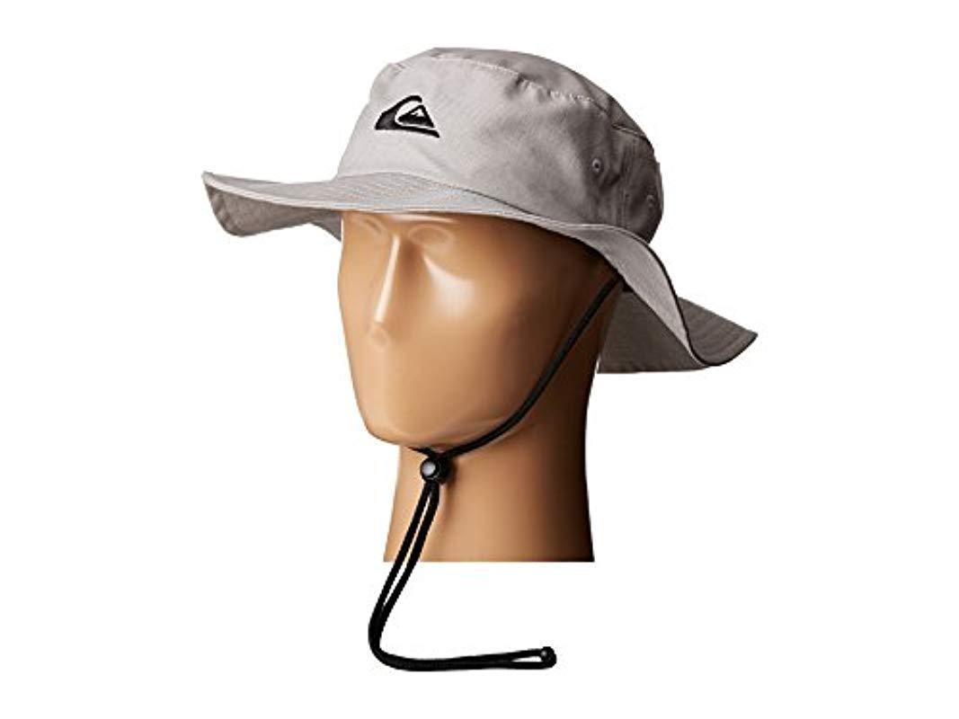 Quiksilver Cotton Bushmaster Floppy Sun Beach Hat in Gray for Men