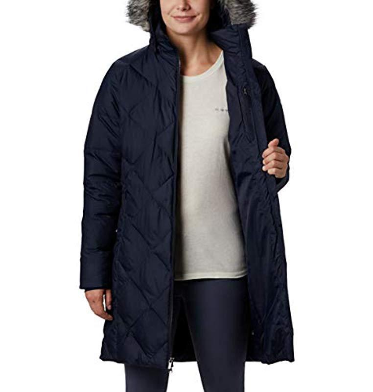 columbia icy heights mid length down jacket