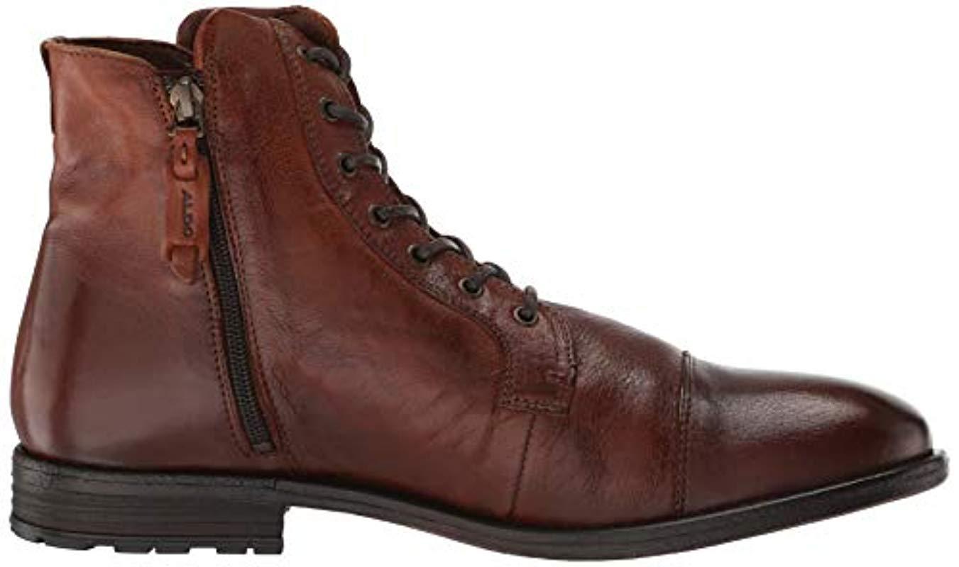 ALDO Leather Kaoreria Ankle Boot in Cognac (Brown) for Men - Lyst