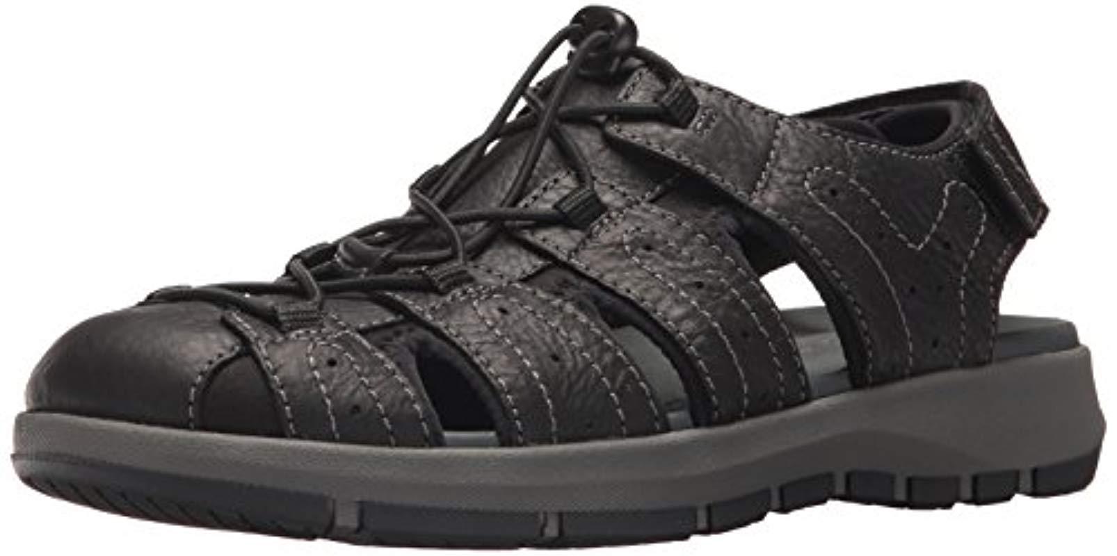 Clarks Leather Brixby Cove Fisherman Sandal in Black for Men - Save 63% ...