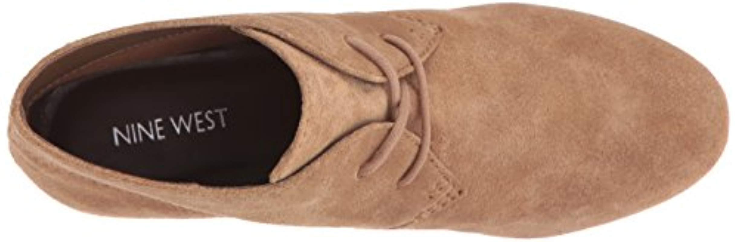 nine west joanis wedge bootie