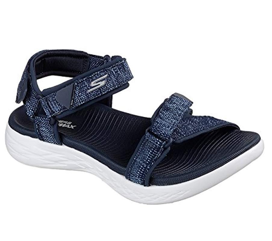 Skechers Canvas On-the- Go 600-15315 Sport Sandal in Navy/White (Blue) - Lyst