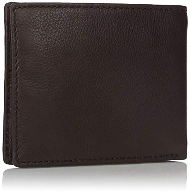 Fossil Relic By Leather Traveler Bifold Wallet in Brown for Men Lyst