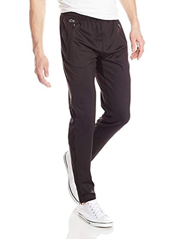 lacoste track pants black