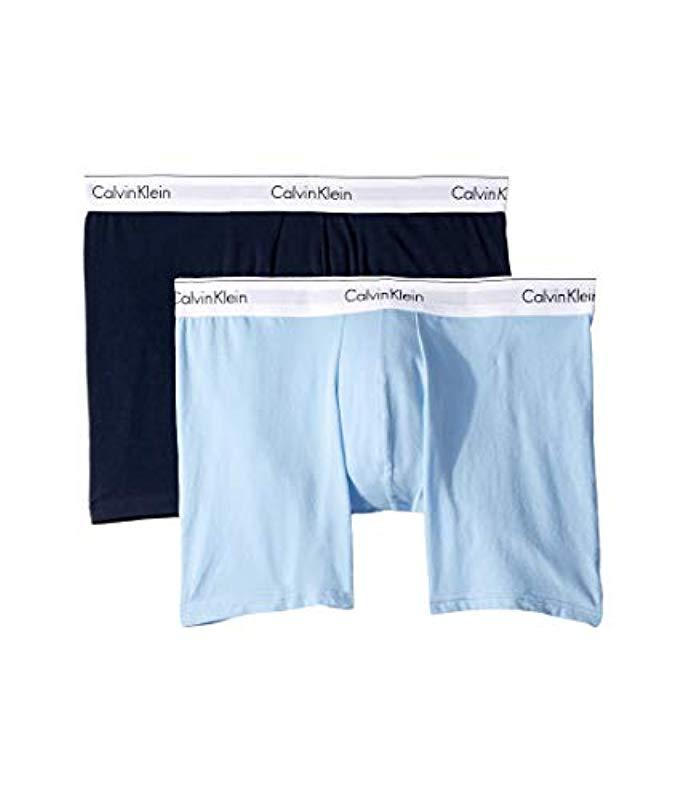 Calvin Klein Modern Cotton Stretch Boxer Briefs in Blue for Men