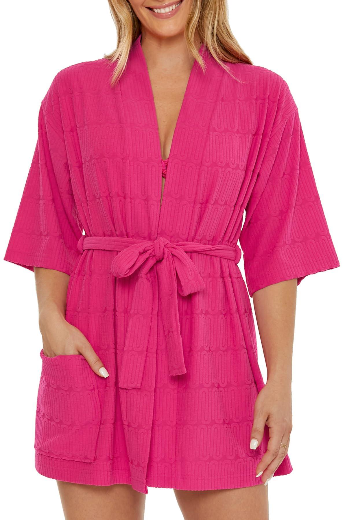 Trina Turk Standard Skyfall Terry Cloth Luxury Robe in Pink Lyst