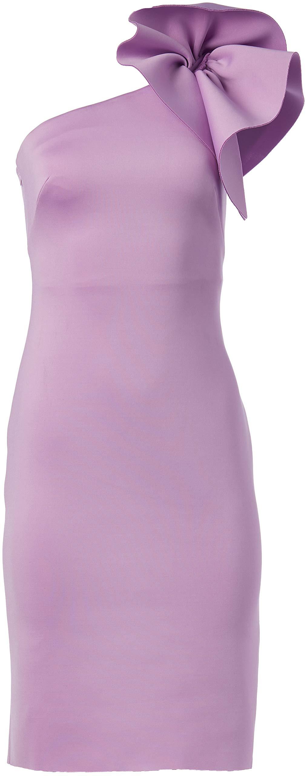 Eliza J One Shoulder Scuba Cocktail Dress With Ruffle Sleeve in lt