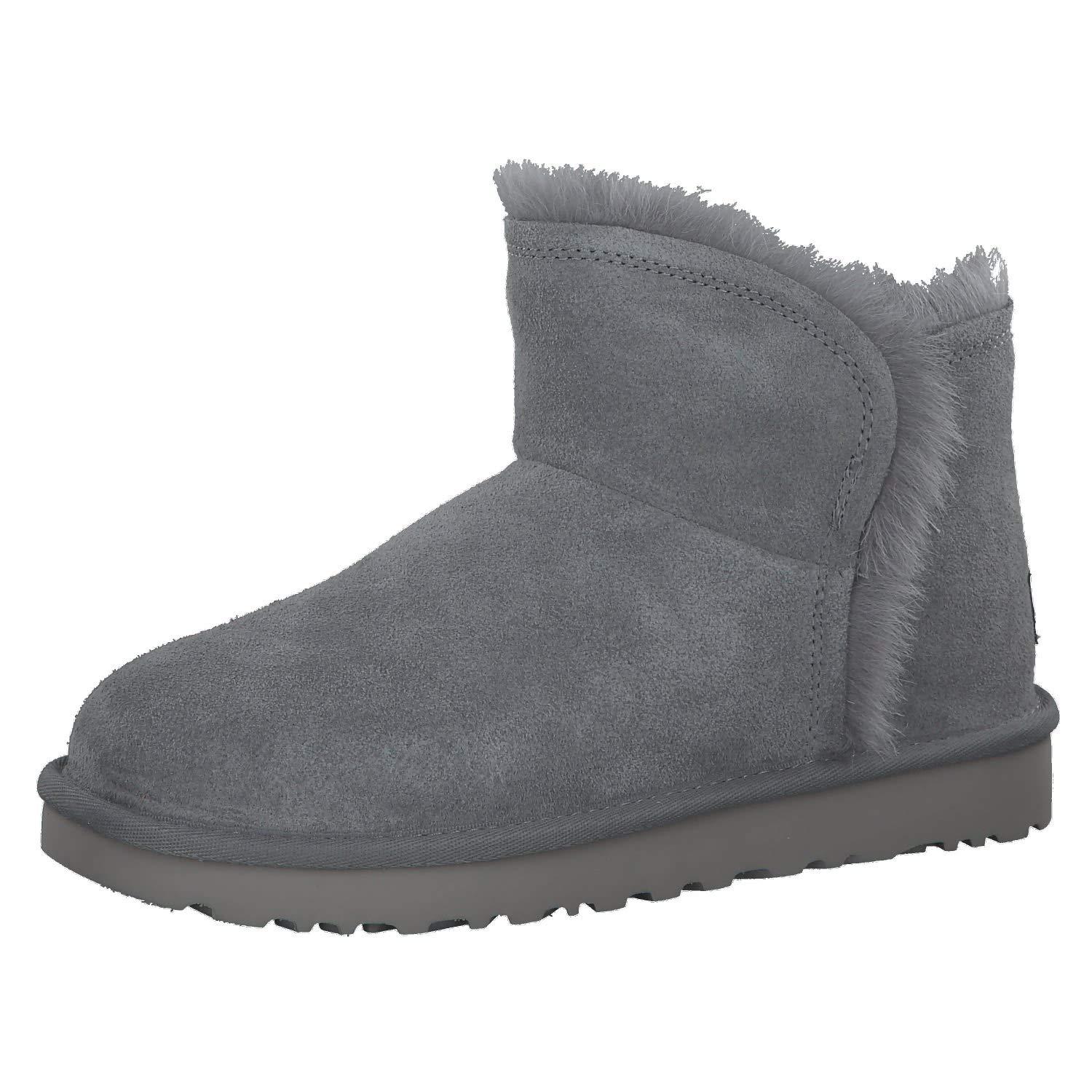 UGG Fur Classic Mini Fluff High-low Suede in Gray - Save 50% | Lyst