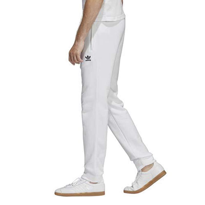 adidas Originals Cotton Trefoil Pants in White for Men - Lyst