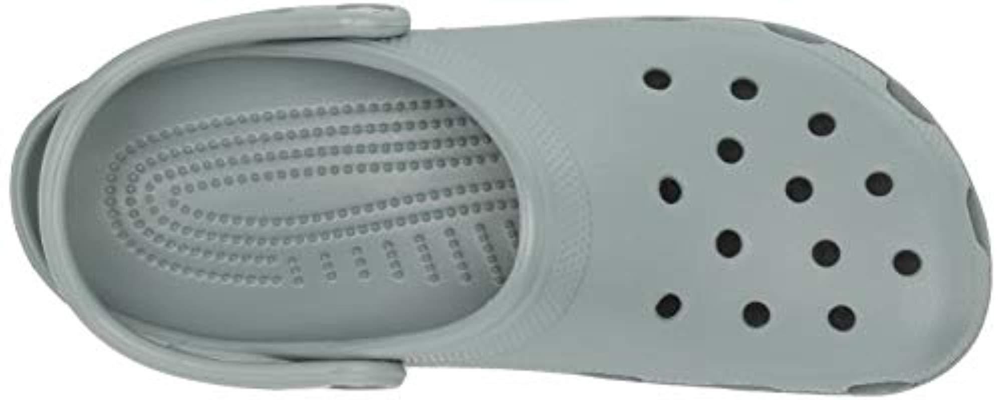 dusty green crocs