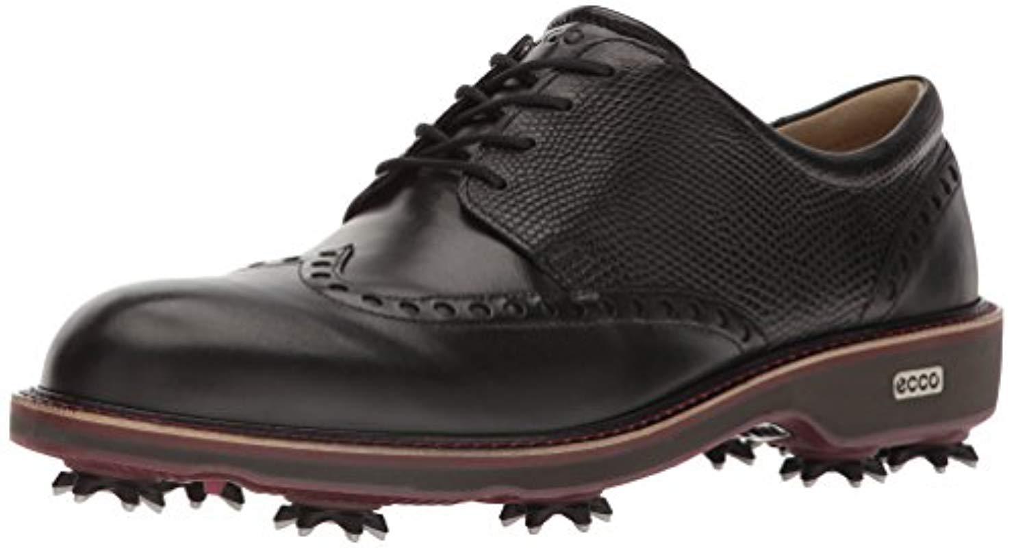Ecco Leather Luxe Golf Shoe in Black/Black (Black) for Men - Save 30% ...