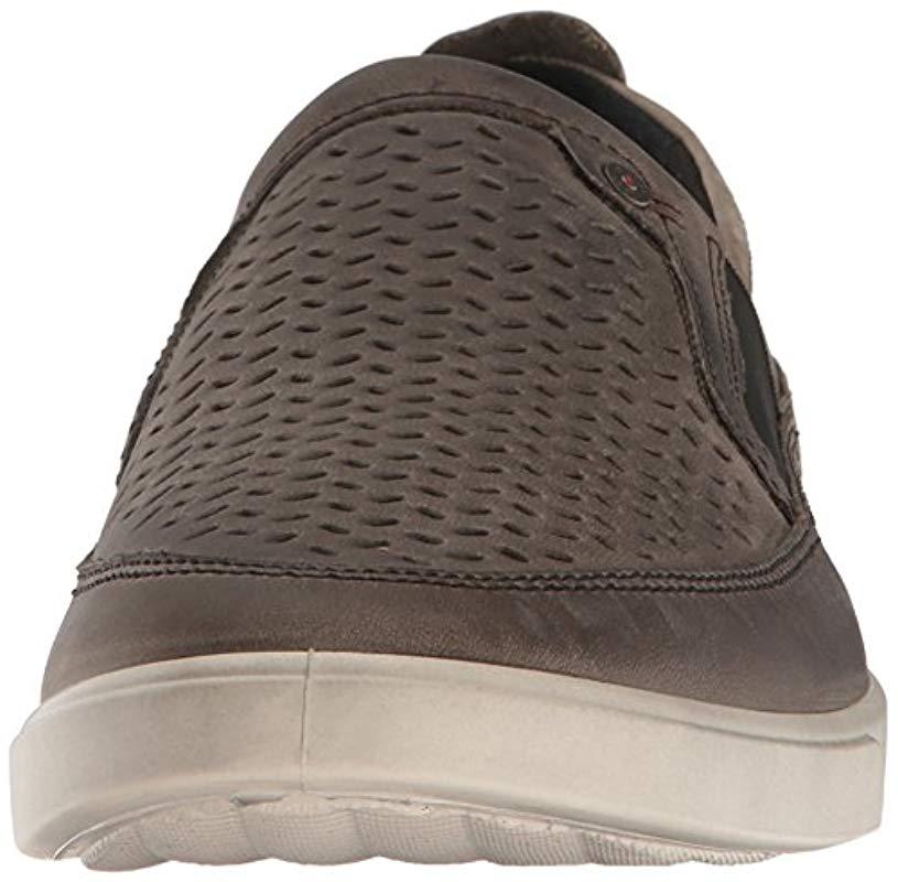 ecco men's collin perforated slip on fashion sneaker