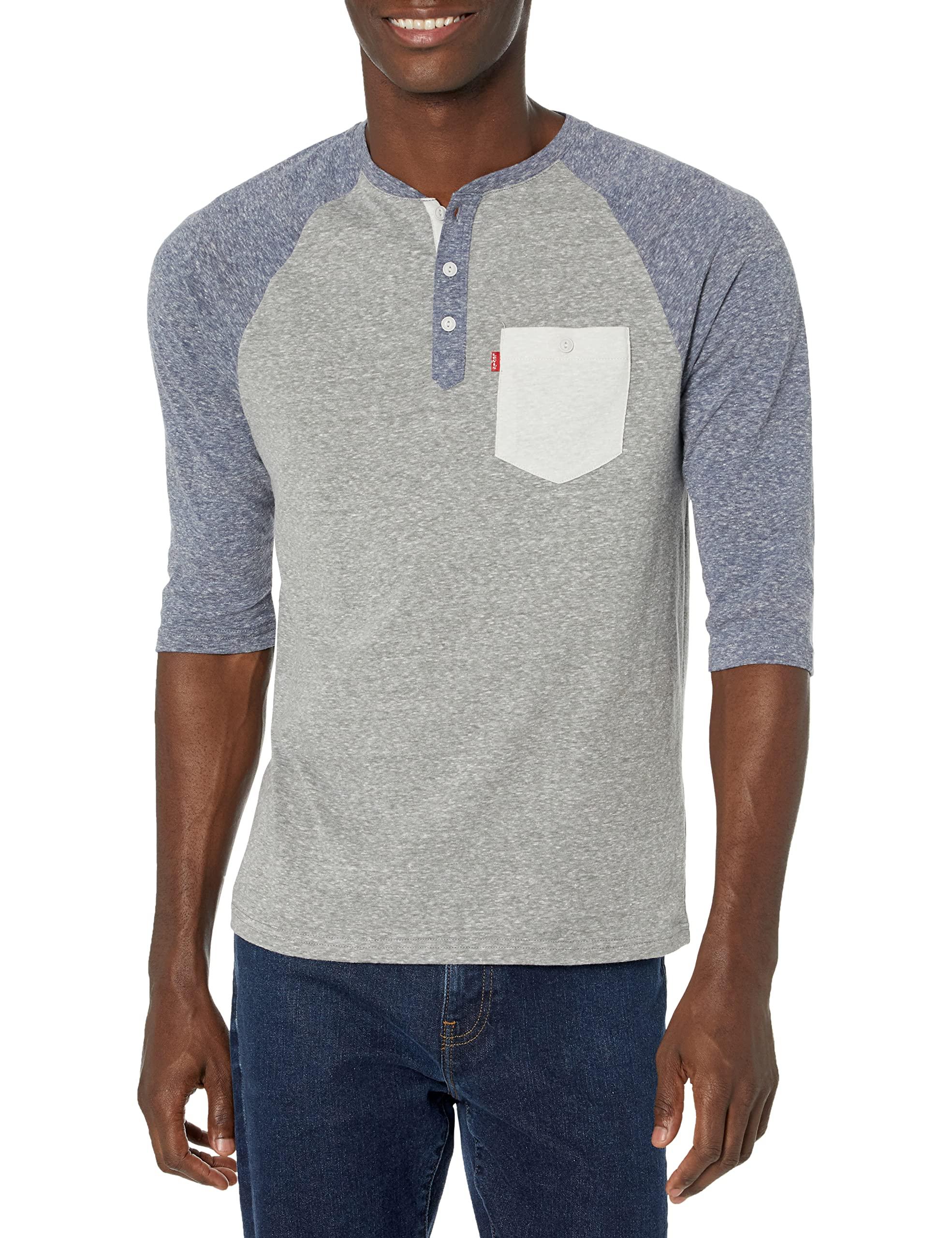 Levi's Marble Henley Shirt in Grey (Gray) for Men - Lyst