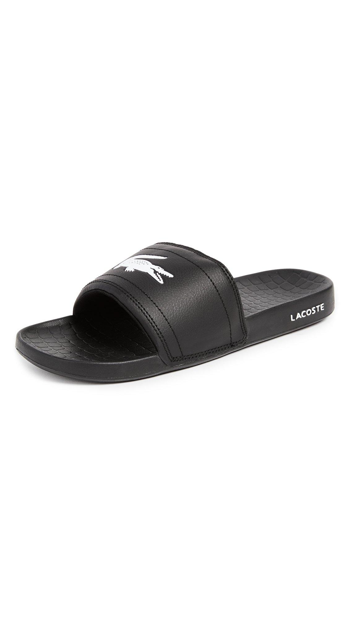 lacoste fraisier slides black