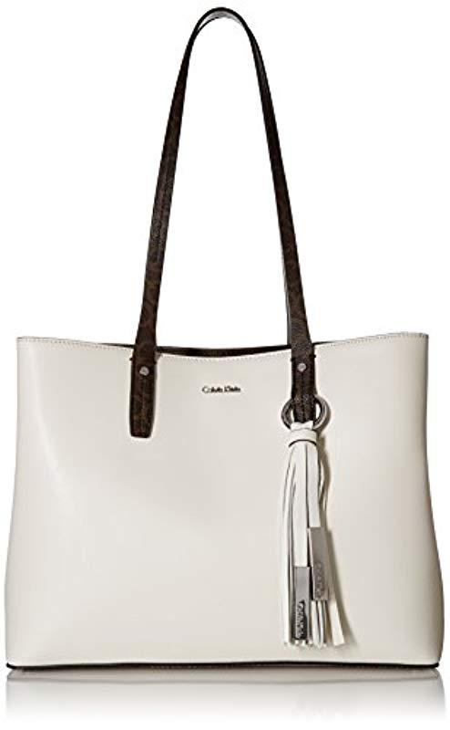 calvin klein east west tote bag