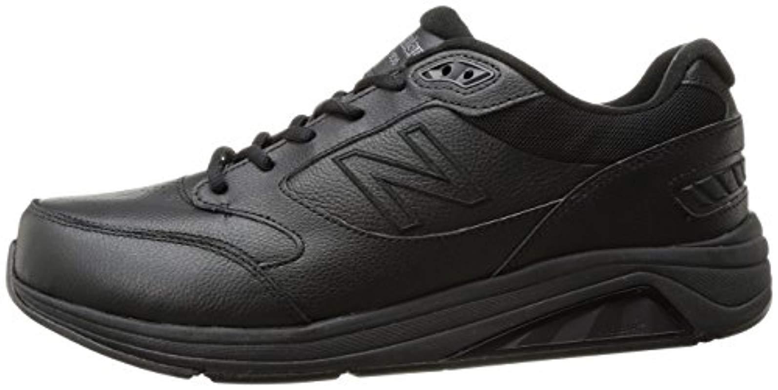 New Balance Leather S 928v3 Walking Shoe Walking Shoe in Black/Black ...